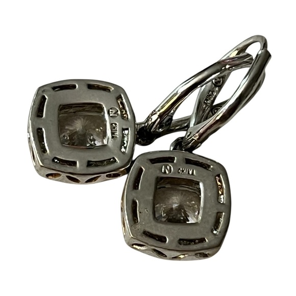 Elegant Silver Crystal Drop Earrings - Picture 5 of 7